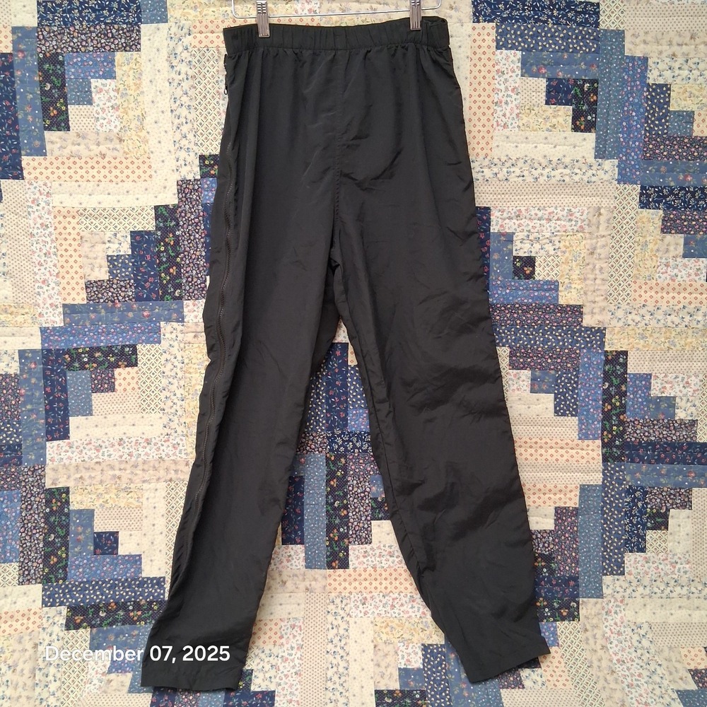 Vintage LL Bean Windbreaker Track Pants Womens Medium Full Side Zip Leg